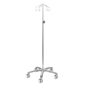 Infusionsständ auf Rollen / teleskopisch / Edelstahl / 4 Haken