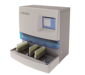 automatisierter Urin-Analysator / Tischgerät / mit Touchscreen / Barcode-Leser