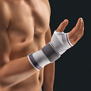 Handgelenk-Stützbandage / mit Mittelhandkissen