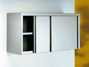 Krankenhaus-Schrank / mit Regal / Schiebetüren / wandmontiert