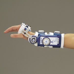 Handgelenkorthese / Handgelenkstreckung / Handgelenkflexion / mit Gelenk