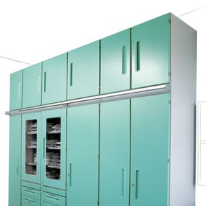 Medikamente-Schrank / Krankenhaus / Schwingtüren / Edelstahl