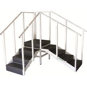 gewinkelte Übungstreppe / 2 Handläufe