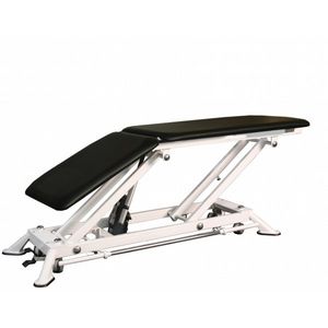 elektrische Massageliege / auf Rollen / höhenverstellbar / zweiteilig