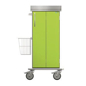 Wagen für Tablettverteilung / zum Servieren / mit Korb / mit Tür