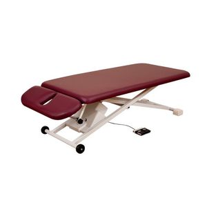 manuelle Massageliege / auf Rollen / höhenverstellbar / mit Kopfstütze