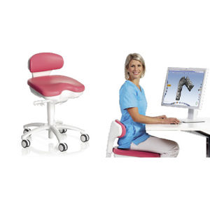 Dentalhocker / höhenverstellbar / zum Kippen / mit Rückenlehne