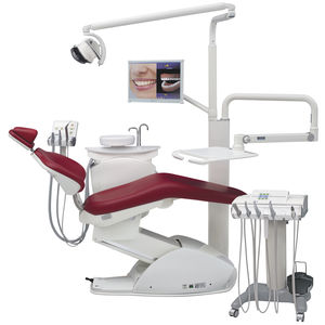 Dentale Behandlungseinheit / mit elektromechanischem Stuhl / mit Monitor / LED-Licht / mit Intraoralkamera