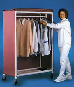 Wäscheschrank / Krankenhaus / Kleider / auf Rollen