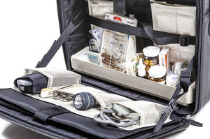 Arztkoffer mit Trolley / Leder