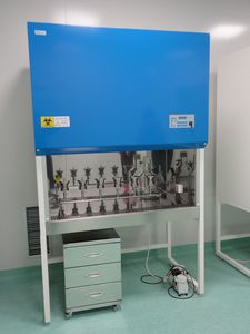 Abzugshaube mit horizontalem Laminarfluss / Labor / für die Pharmaindustrie / zum Wiegen