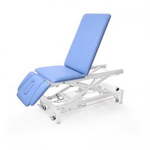 elektrische Massageliege / auf Rollen / höhenverstellbar / dreiteilig