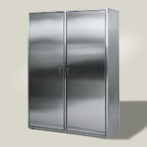 Stauschrank / mit Regal / 2 Türen / Edelstahl