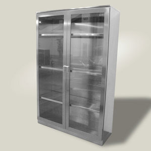 Stauschrank / mit Regal / 2 Türen / Edelstahl