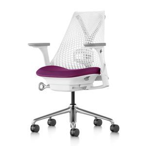 Stuhl für Büro / mit Armlehnen / auf Rollen / höhenverstellbar