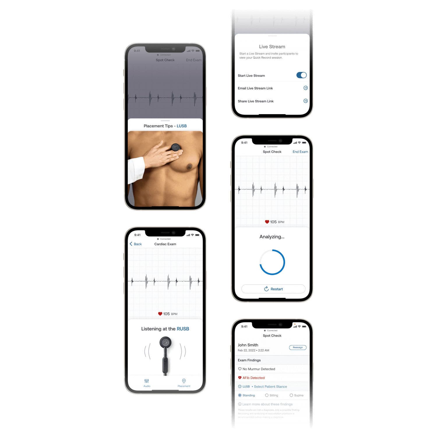 Medizinische Software Eko Devices für Kliniken / Herz / Erfassung