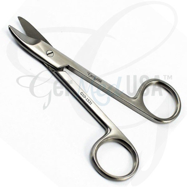 IRIS NAHT LABOR Schere Gebogen 11.5cm Chirurgisch Gummi Operation Medizinische EUR 4,29