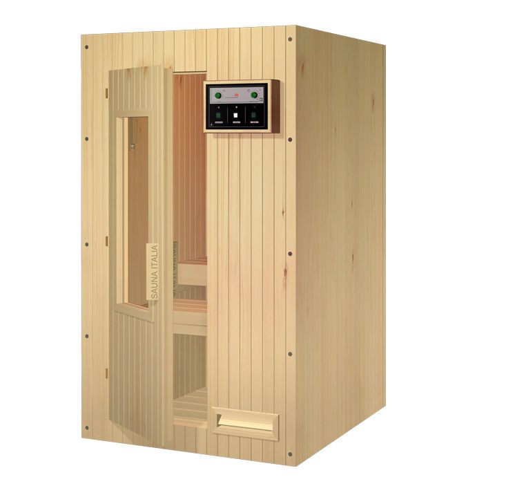 Kabine Sauna Serie Europa Sauna Italia mit Saunasteinen