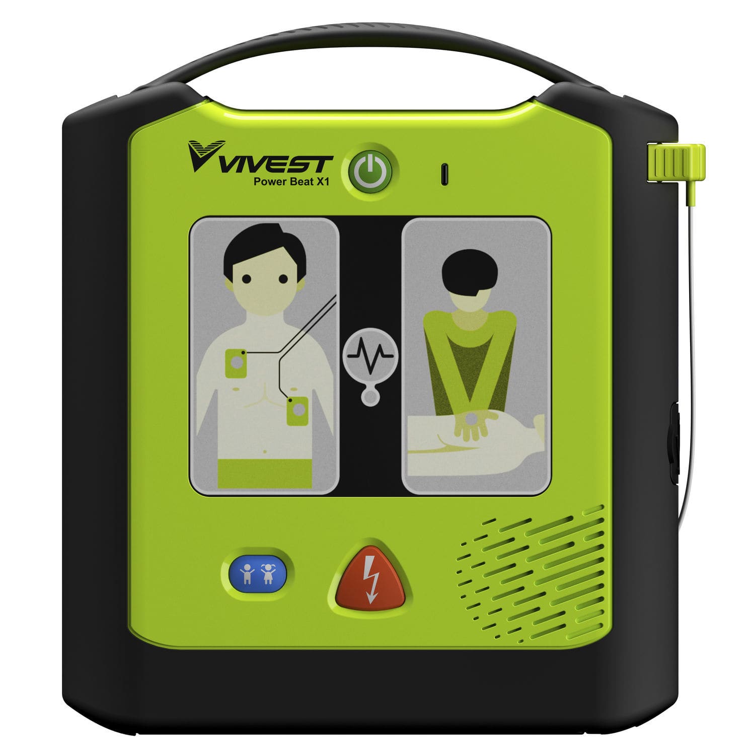 Halbautomatischer externer Defibrillator PowerBeat X1 AED ViVest