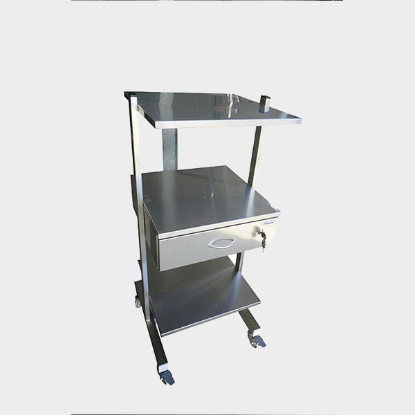 Medizinischer Edelstahlwagen – 2 Oder 3 Etagen, 1 Schublade, 61-81 Cm Breit, Für Krankenhaus, Labor, Salon