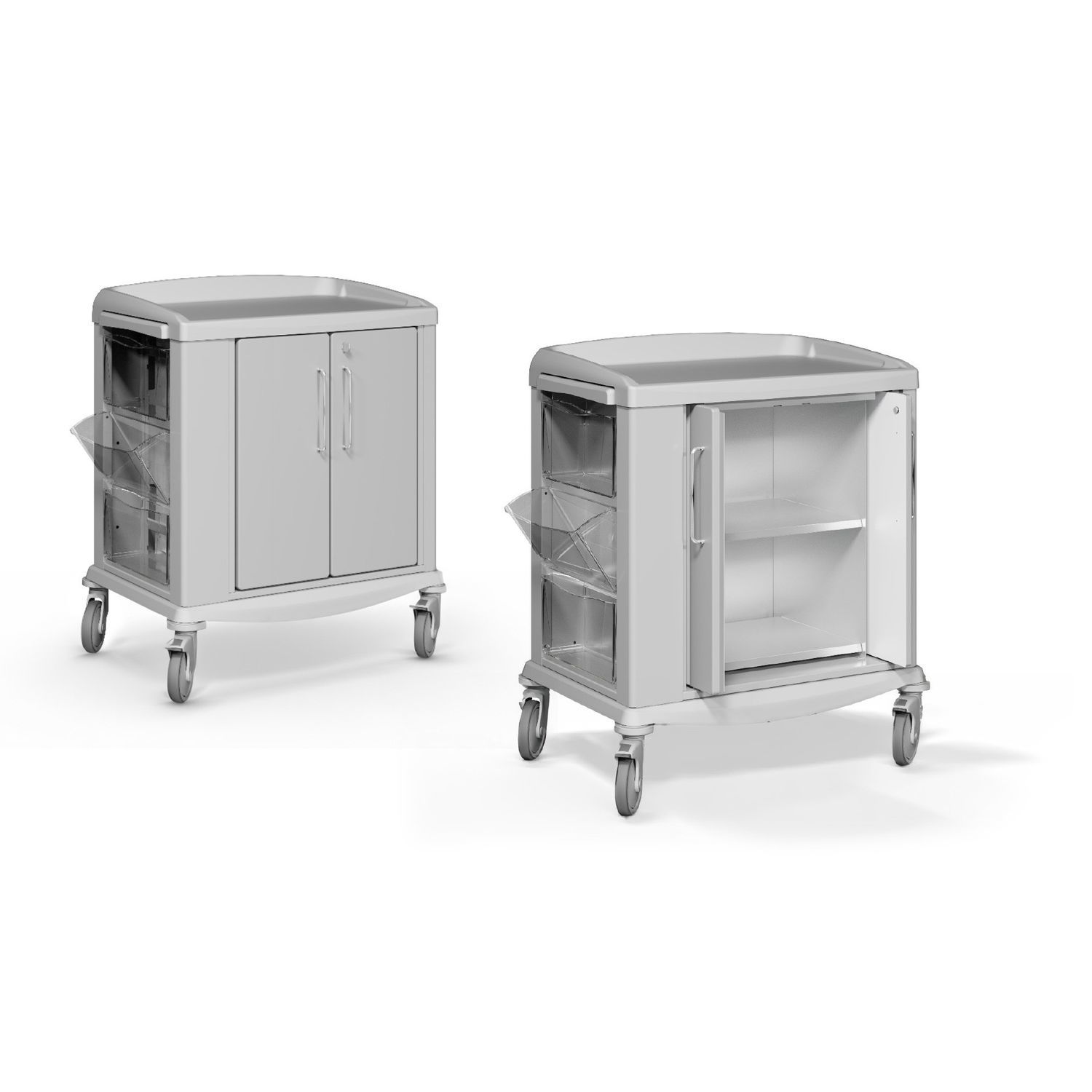 Produktbild von Medizinischer Wagen Mit Großer Arbeitsplatte & Schublade – 50 Kg Tragkraft, Lenkbare Rollen, Für Klinik, Labor & Salon