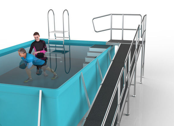 Bodenstehendes Schwimmbecken für Rehabilitation MODULAR Hydro Physio