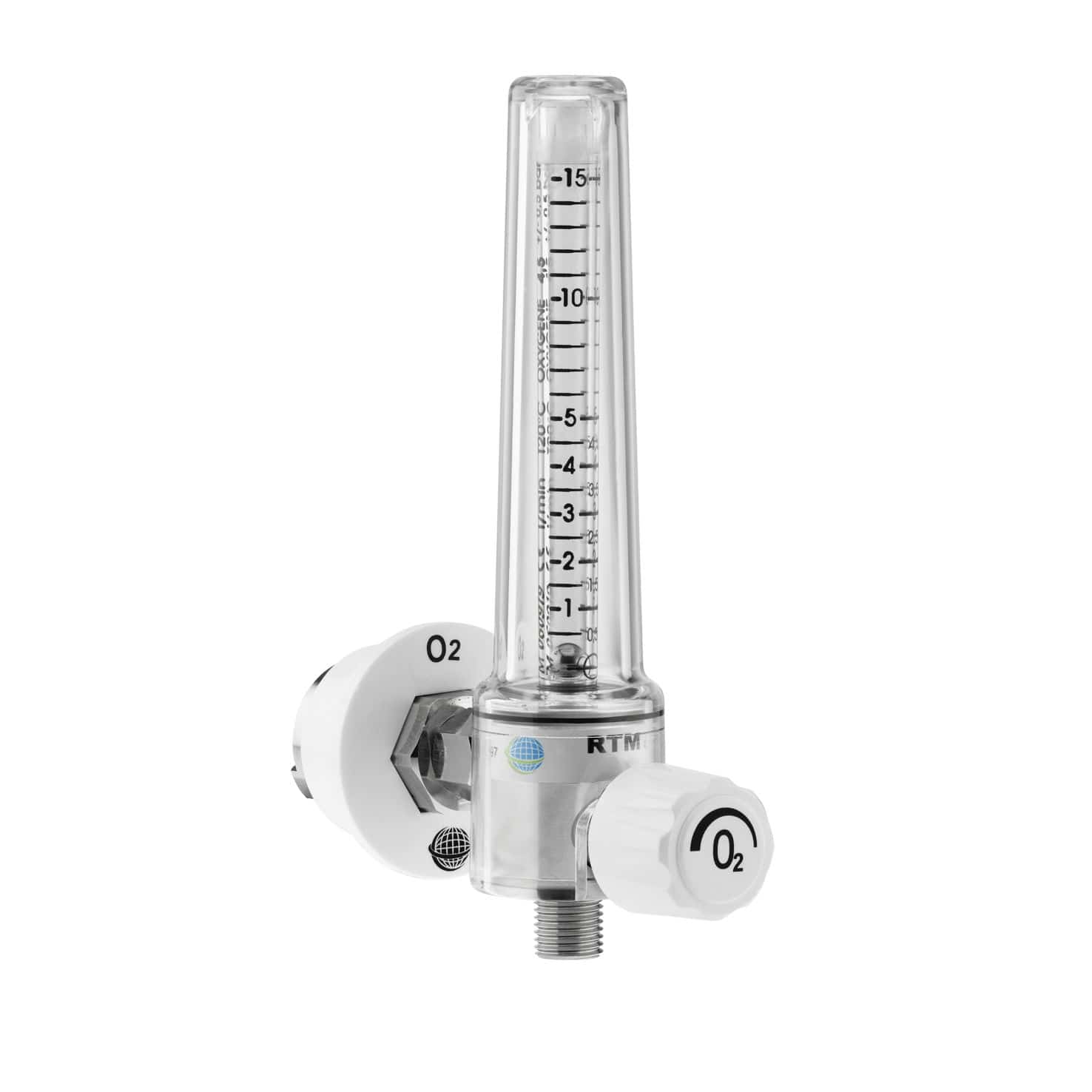Vogueing Tool Durchflussmesser Mit Regelventil – YB-6M, 3-30 L/min, Für Sauerstoff, Luft & Gas, Acryl-Metall