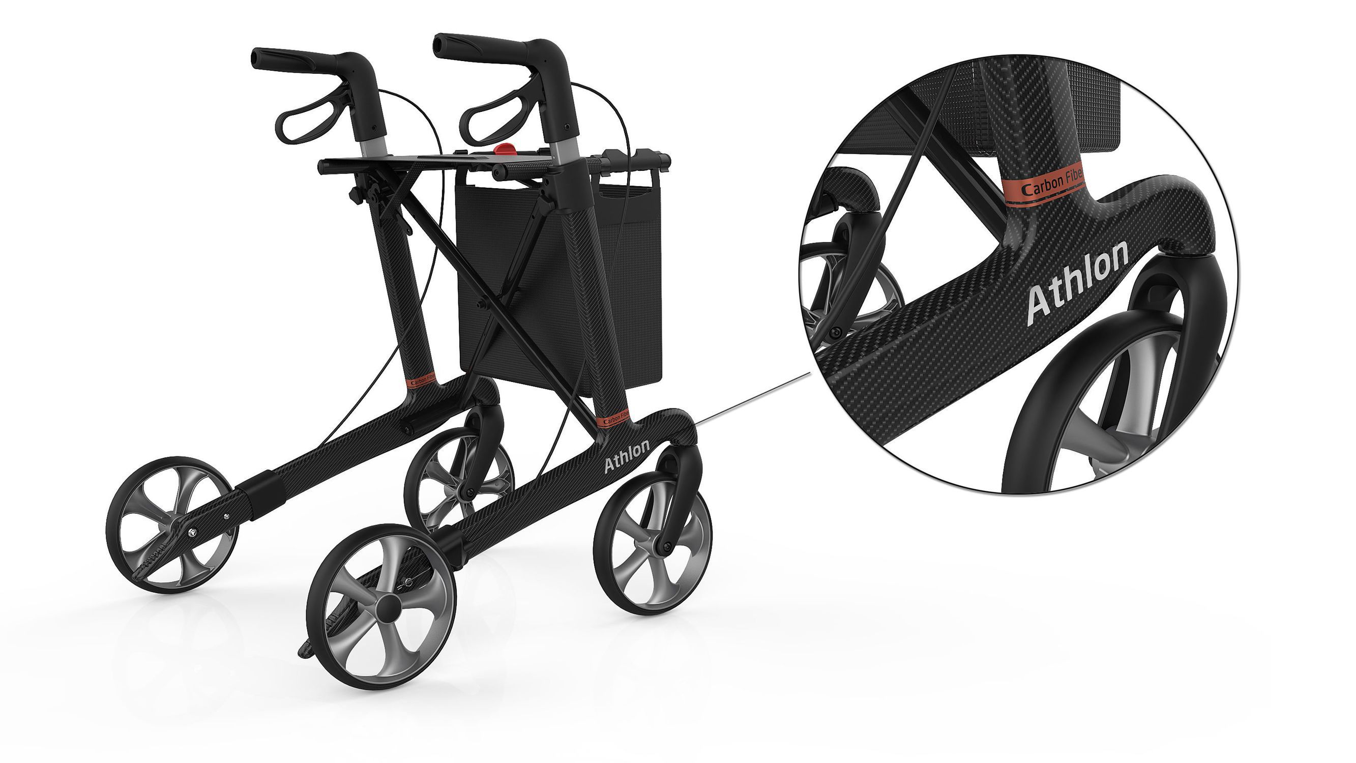 4RollenRollator Athlon Rehasense Europe Sitz / höhenverstellbar