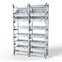 Lagerhalter / modular / Aluminium / Fachböden
