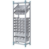 Lagerhalter / modular / Aluminium / Fachböden