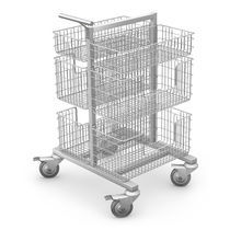 Vielzweckwagen / Abfall / mit Korb / Edelstahl