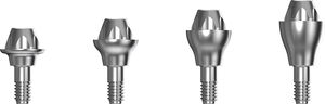 gewinkeltes Implantat-Abutment / Titan / Innen / Schrauben