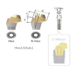 Implantat-Abutment / Titan 1