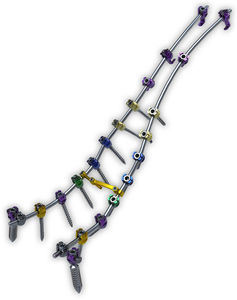 Stabilisierungssystem für Osteosynthese / Brust Lendenwirbelsäule und Kreuzbein