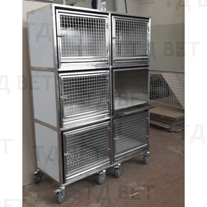 Tierärztlicher Käfig / für Katzen / für Hunde / modular / Edelstahl