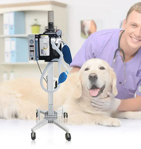 Anästhesiearbeitsplatz für Veterinärmedizin / auf Wagen 1