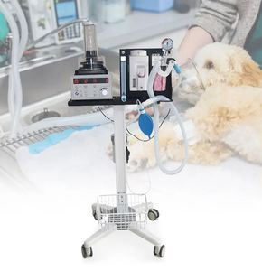 Anästhesiearbeitsplatz für Veterinärmedizin / auf Wagen 1