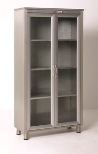 Instrumentenschrank / Krankenhaus / mit Regal / 2 Türen
