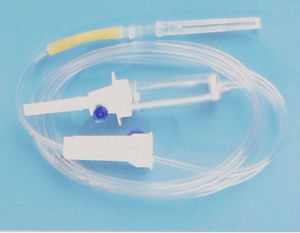 Infusionsset mit Tropfkammer