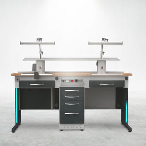Arbeitsplatz für Dentallabors / mit Regal