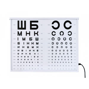 Sehprobentafel mit Hintergrundbeleuchtung 1