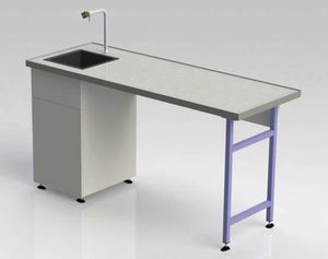 Arbeitsplatte für Labor / mit Waschbecken 1