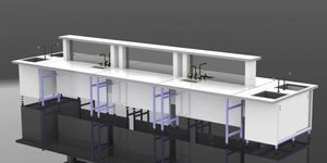 Arbeitsplatte für Labor / mit Waschbecken 1