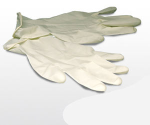 medizinische Handschuhe / Latex / gepudert