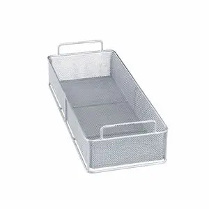 Produktbild von Edelstahl-Sterilisationskorb 200x200x200 Mm – Perforiert, Mit Griff, Für Labore & Kliniken