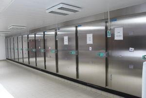 Leichenkühlzelle für Leichentragen 1