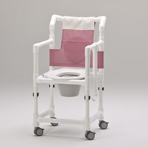 Duschstuhl / Toilette / mit Armlehnen / auf Rollen