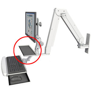 wandmontierter Monitortragarm / Dental / für Medizintechnik / mit Tastaturträger