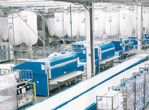 Faltmaschine für Laken / mit Stapelsystem 1