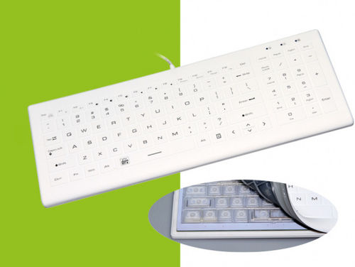 Medizinische Tastatur / mit Ziffernblock - AMK103 - Athena Medical - Silikon / desinfizierbar / wasserdicht
